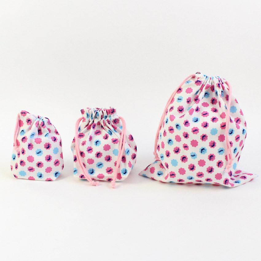 クラフトハートトーカイ 作り図 巾着3点 体操着・お弁当・コップ