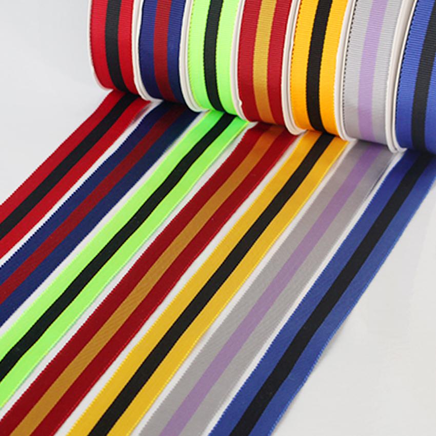 グログランリボン　ストライプ　まとめ売り お買い得セット販売】ポリエステルグログランリボン ストライプ