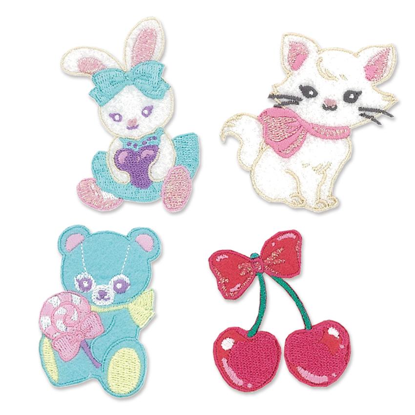 クラシカルモダンシュシュ ワッペン ラビット キャット ベア