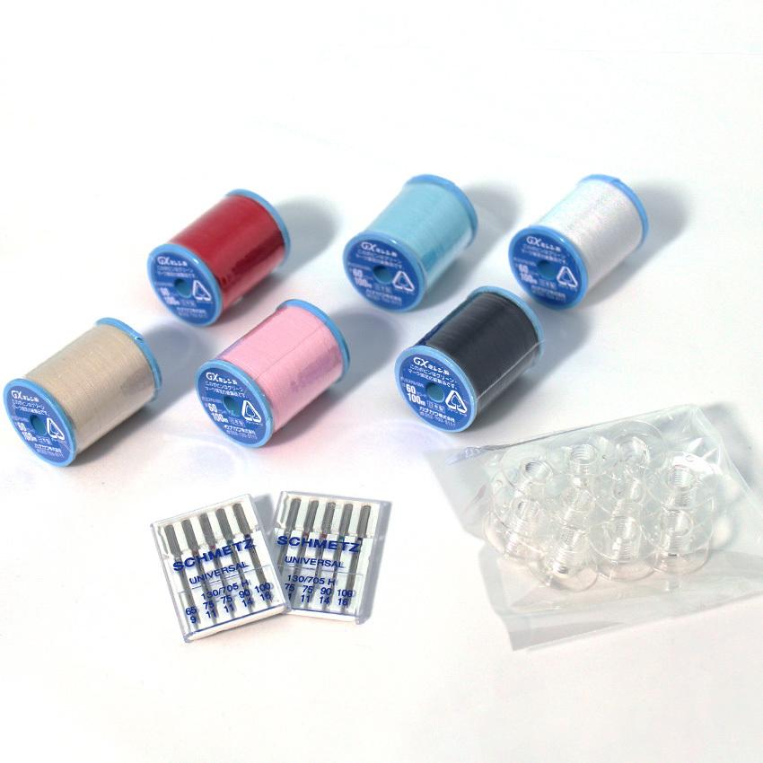 ミシンスターターセット2 ミシン針10本入 ミシン ミシン針 ミシン糸 初心者 手芸 手作り ボビン 60番 100m 60 洋裁 裁縫 用品 手芸糸 服飾資材 普通地用 手芸材料の通販シュゲールyahoo 店 通販 Yahoo ショッピング