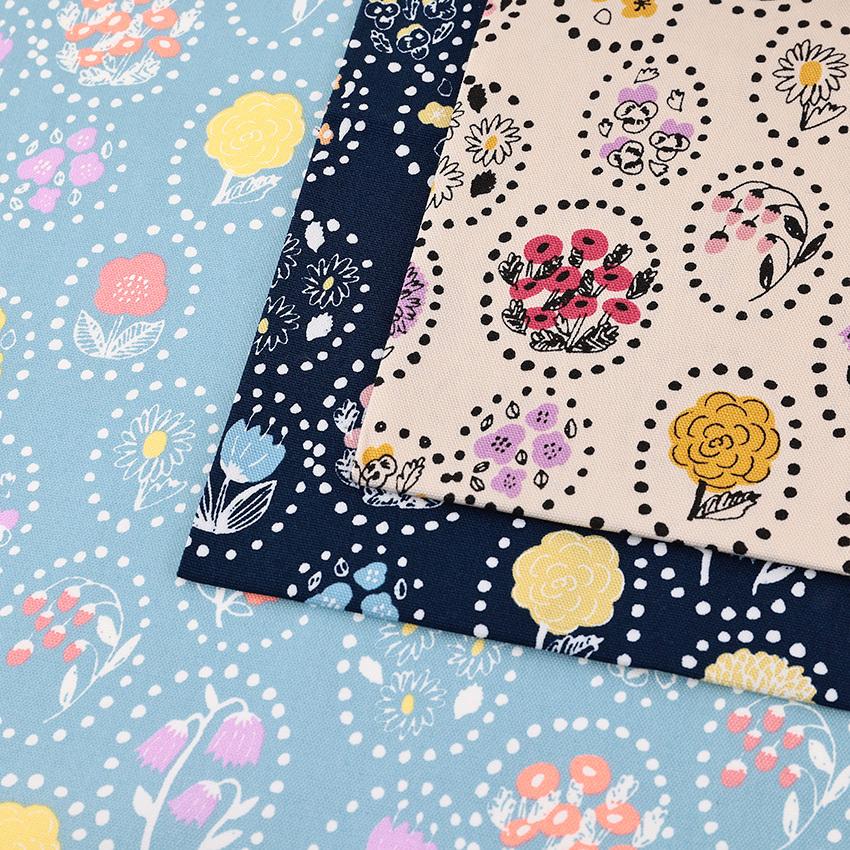 カットクロス 生地 kippis×コリラックマ オックス シュダン柄 【50cmカットクロス