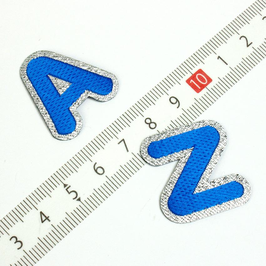 クラフトハートトーカイ 【ブルー】 お名前ワッペン【A〜M】 アイロン