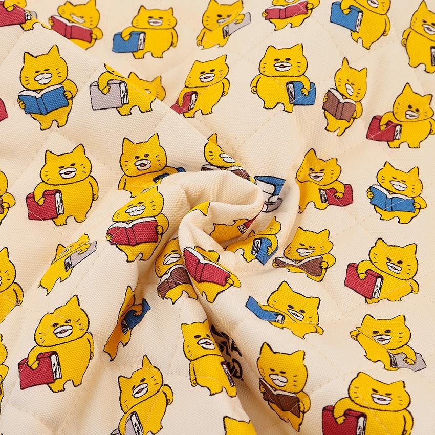ノラネコぐんだん ノラネコどくしょ オックスキルト 50cm カットクロス