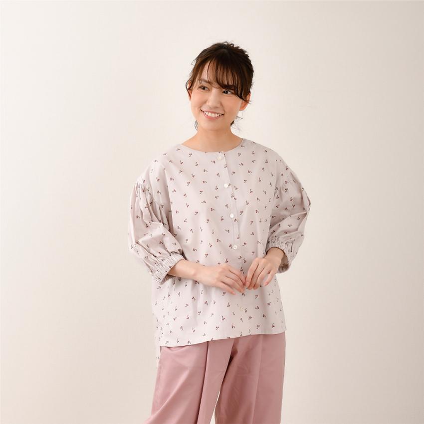 milk latte 実物大パターン/ボリュームスリーブブラウス | レシピ 型紙