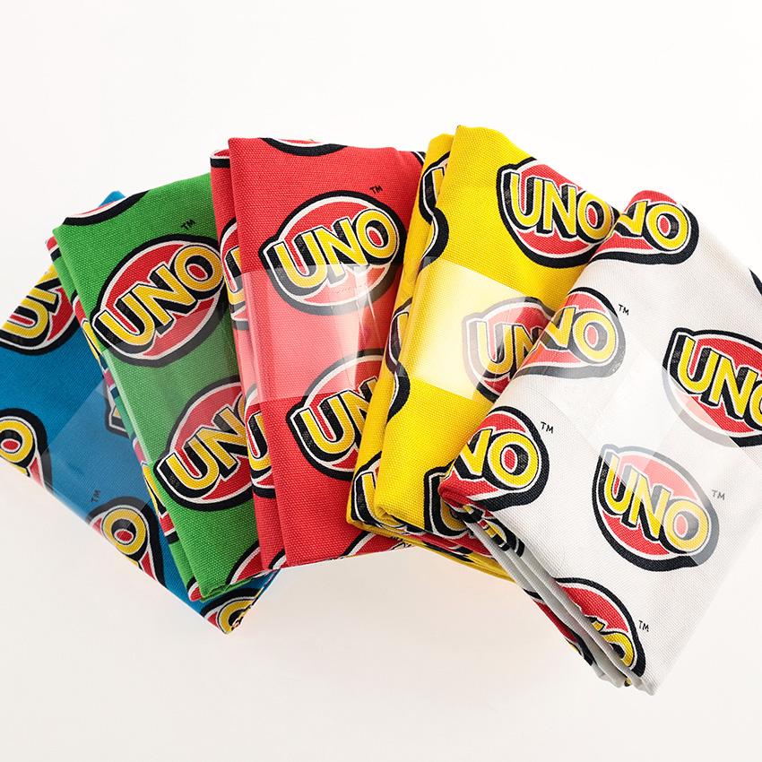 UNO ロゴ柄 オックス 50cm カットクロス｜生地 布 布地 はぎれ カット