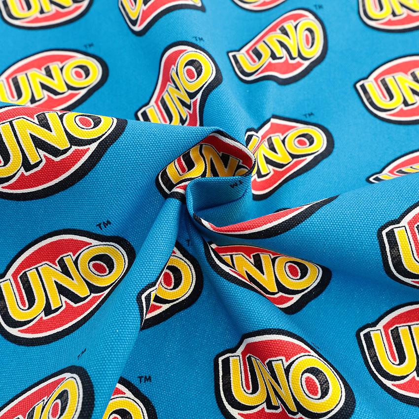 UNO ロゴ柄 オックス 50cm カットクロス｜生地 布 布地 はぎれ