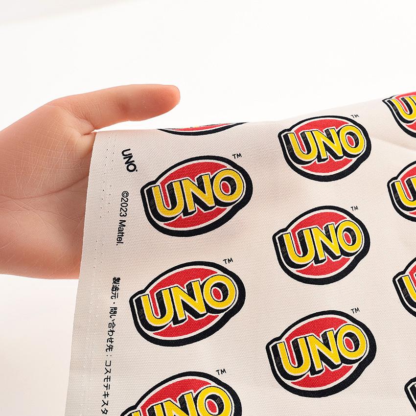UNO ロゴ柄 オックス 50cm カットクロス｜生地 布 布地 はぎれ カット