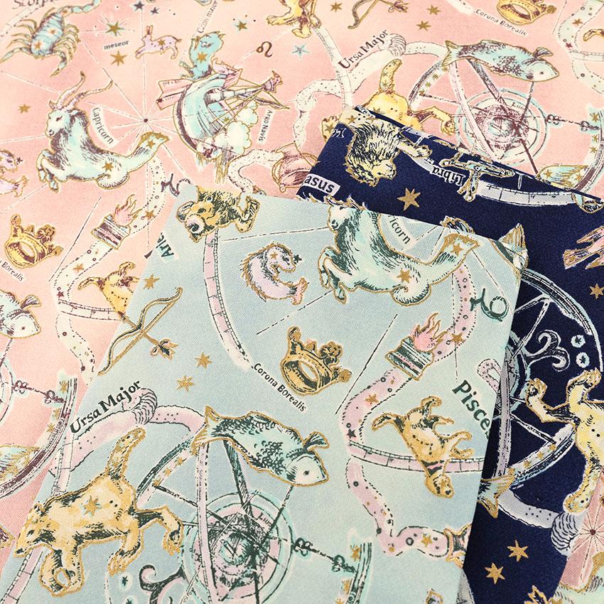 un/no トワイライトムーン Horoscope シーチング 50cm カットクロス