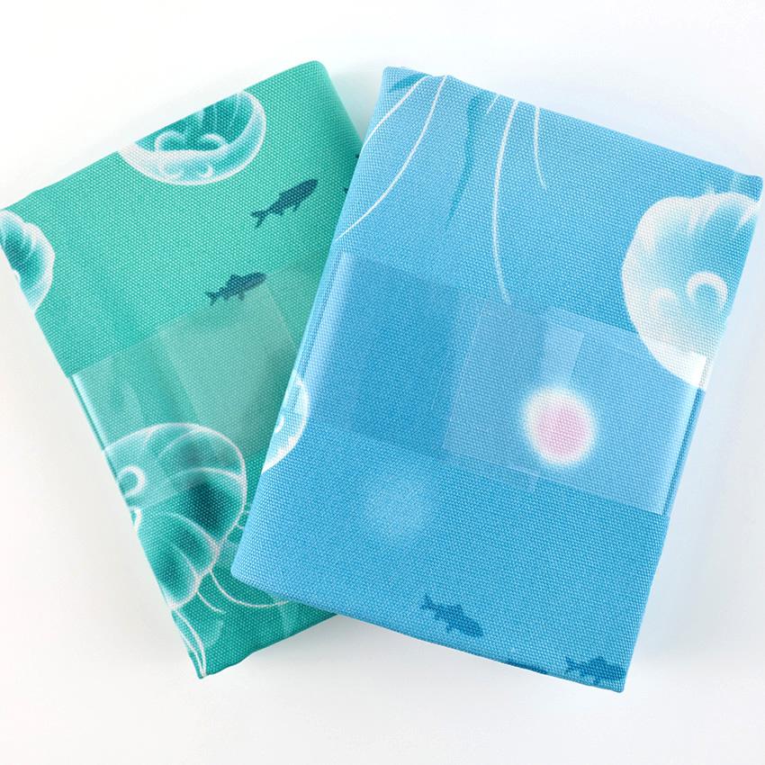 くらげ クラゲ柄 オックス 50cm カットクロス | 生地 布 布地 はぎれ カット布