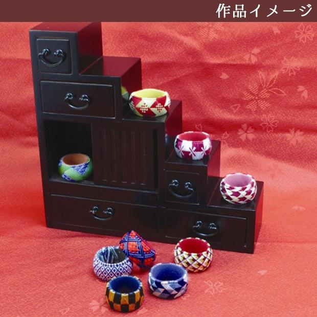 クラフト 和調手芸 加賀ゆびぬきキット 二色の矢羽根模様 赤・白