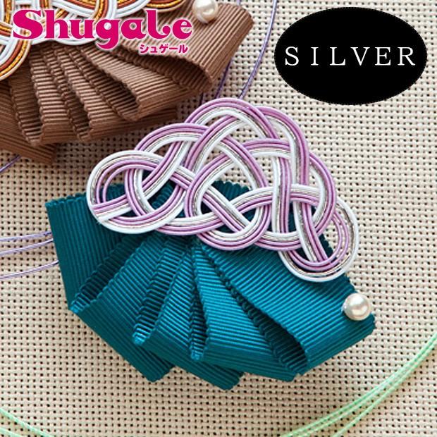 水引キット 松結びとリボンのバレッタ Silver 水引き Piece ピース ハンドメイド アクセサリー 手芸材料の通販シュゲールyahoo 店 通販 Yahoo ショッピング