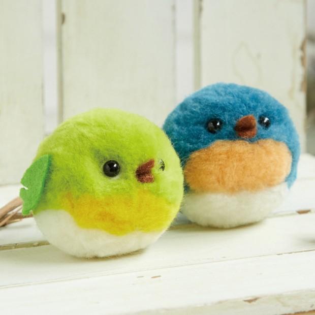 クラフト フェルト手芸 羊毛ボンボンキット まんまる野鳥 メジロとルリビタキ ハマナカ くるくるボンボン 手作りキット 手芸材料の通販シュゲールyahoo 店 通販 Yahoo ショッピング