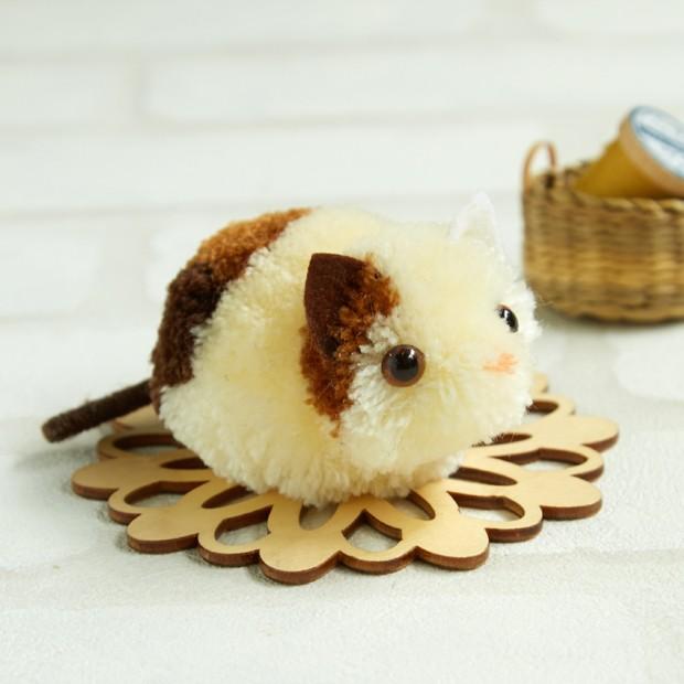 クラフト ボンボンクラフト ボンボン 三毛猫 ハマナカ ボンボンキット キット 手作り 手芸材料の通販シュゲールyahoo 店 通販 Yahoo ショッピング