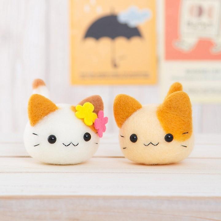 ハマナカ アクレーヌまるころシリーズ なかよしにゃんころ みけ クッキー H441 527 手作り クラフト 手芸キット 羊毛フェルト フエルト マスコット 手芸材料の通販シュゲールyahoo 店 通販 Yahoo ショッピング
