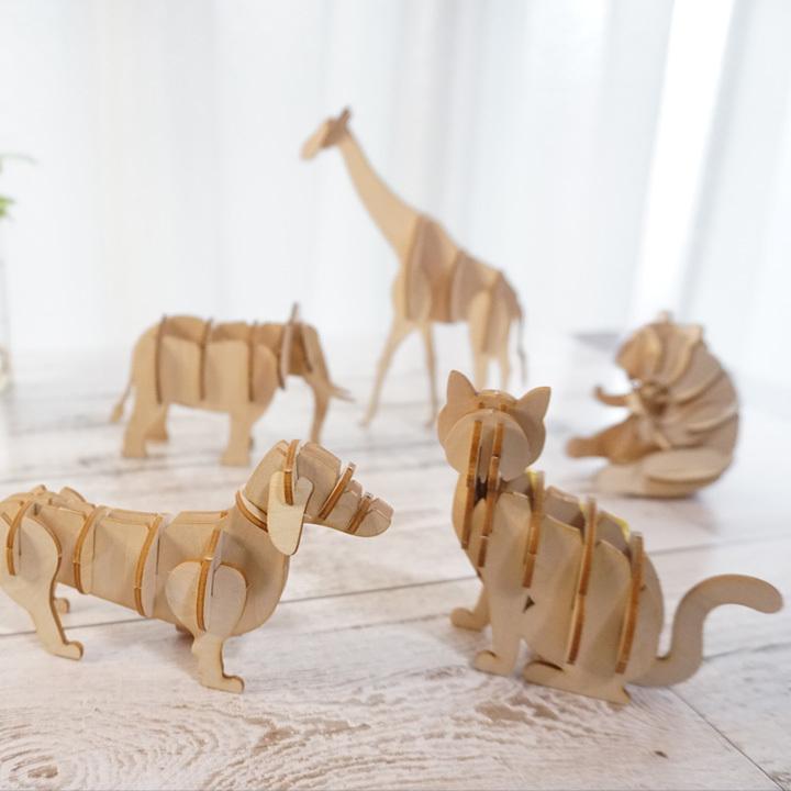 クラフトハートトーカイ ki-gu-mi Lite ゾウ | 木製組立パズル