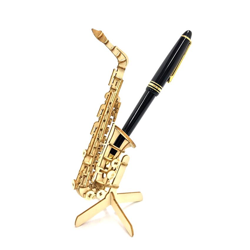 ki-gu-mi サックス ペンスタンド | 木製組立パズル Lite kigumi キグミ