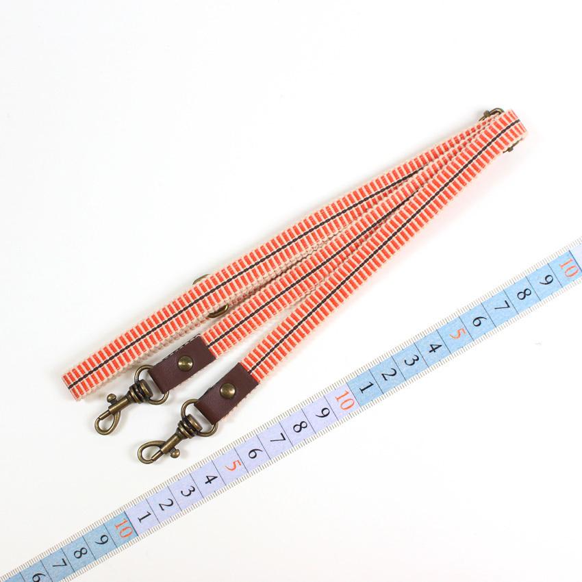 真田紐ショルダー 80〜140cm 遠州・朱／市松・よもぎ／金茶に白筋