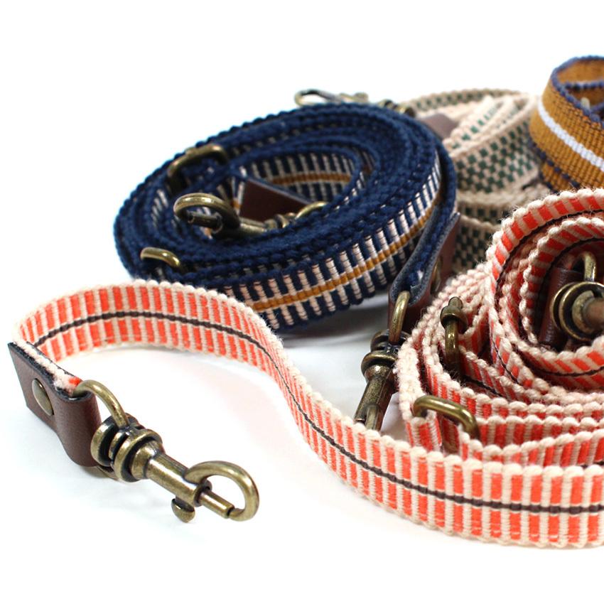 真田紐ショルダー 80〜140cm 遠州・朱／市松・よもぎ／金茶に白筋