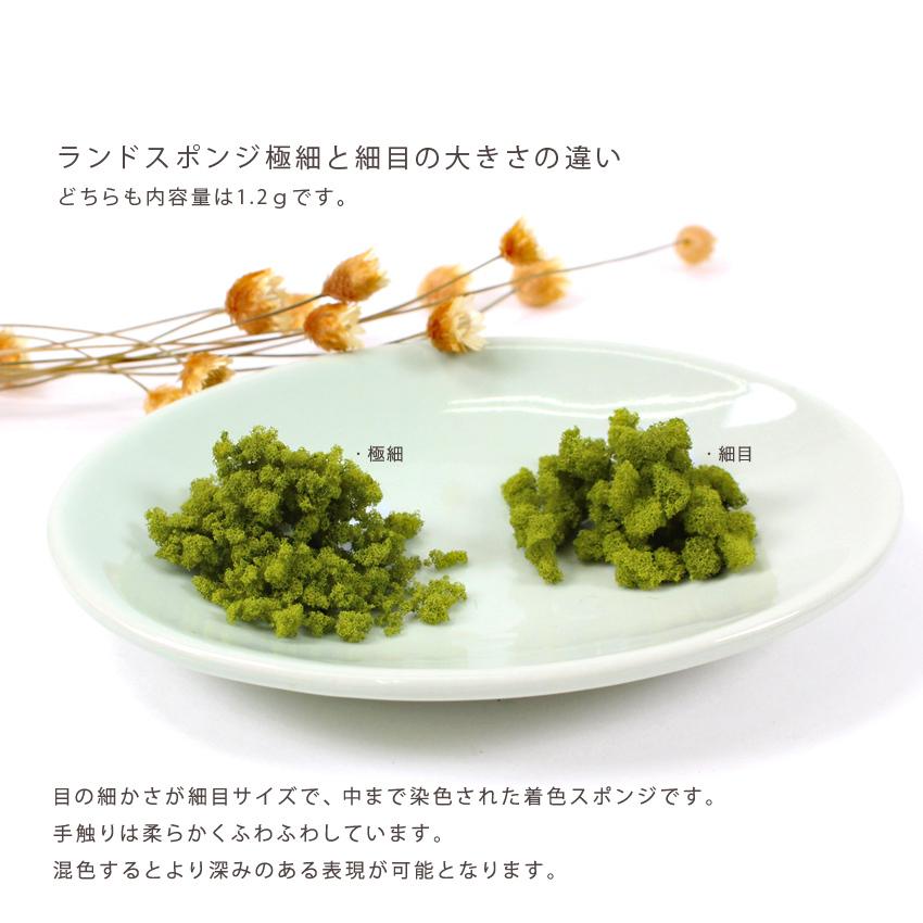 ジオラマパーツ ランドスポンジ グリーン＆カラー 極細 1.2g入 9色