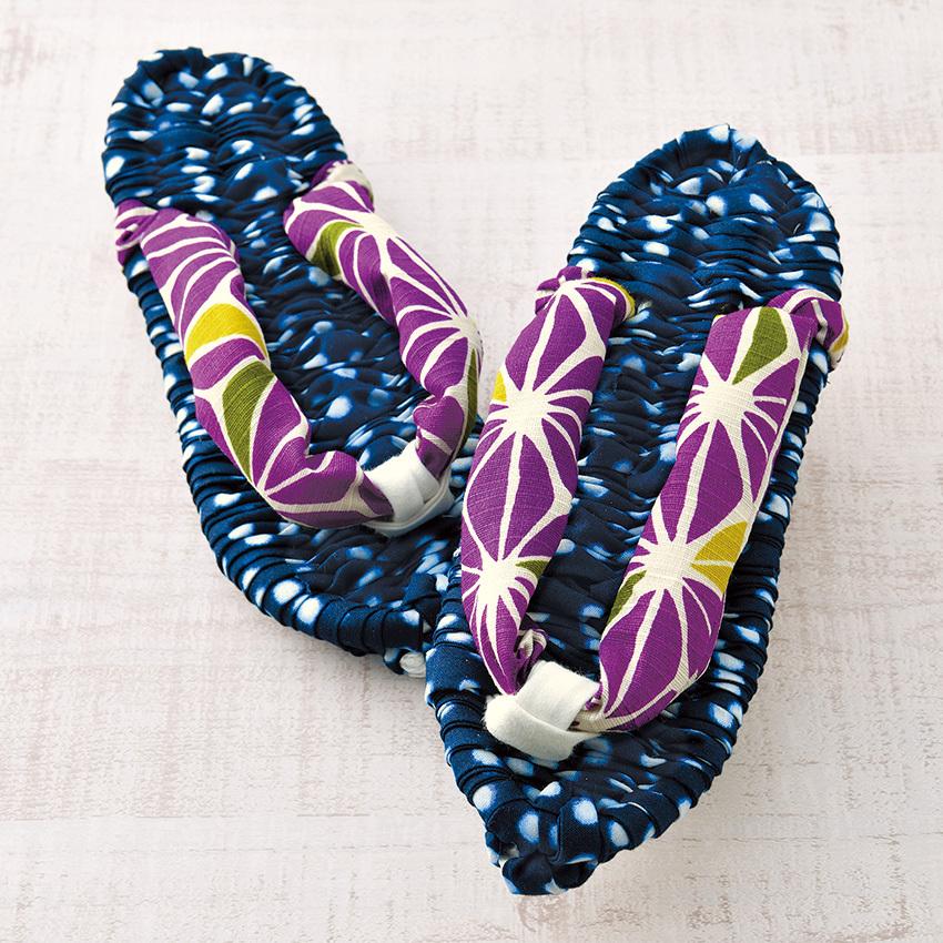 タカギ繊維 ゆかた地でつくる 健康布ぞうり さらり YW-56 サイズ 22