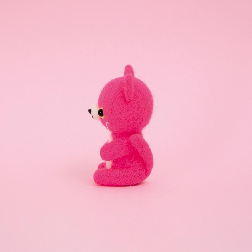 ハマナカ アクレーヌ ネオンカラーアニマルズ ピンクのねこ H441-622