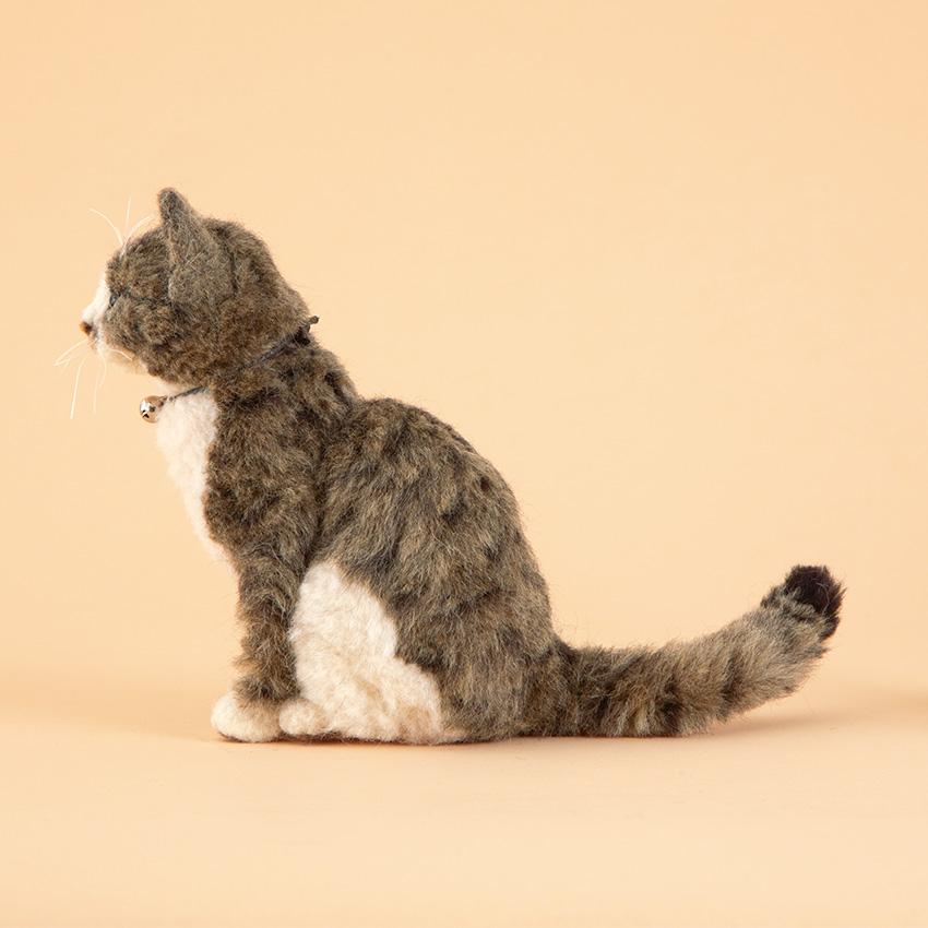 ハマナカ ニードルフェルトでつくる植毛キット キジトラ サバトラ 猫