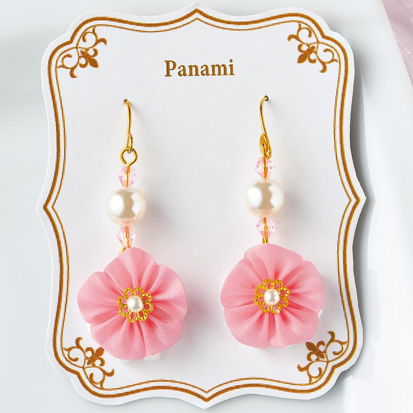 アンティーク つまみ細工 ピアス | パナミキット 花 ハンドメイド