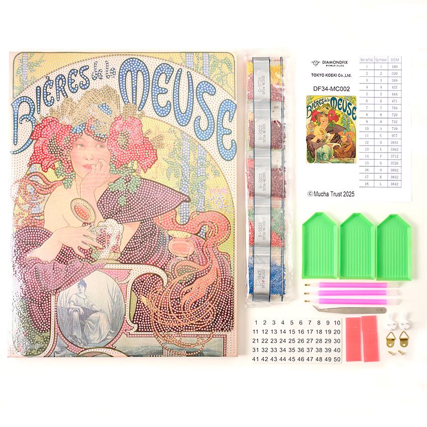 ダイヤモンドフィックス MUCHA 30×40cm | ビーズキャンバス 貼り付け