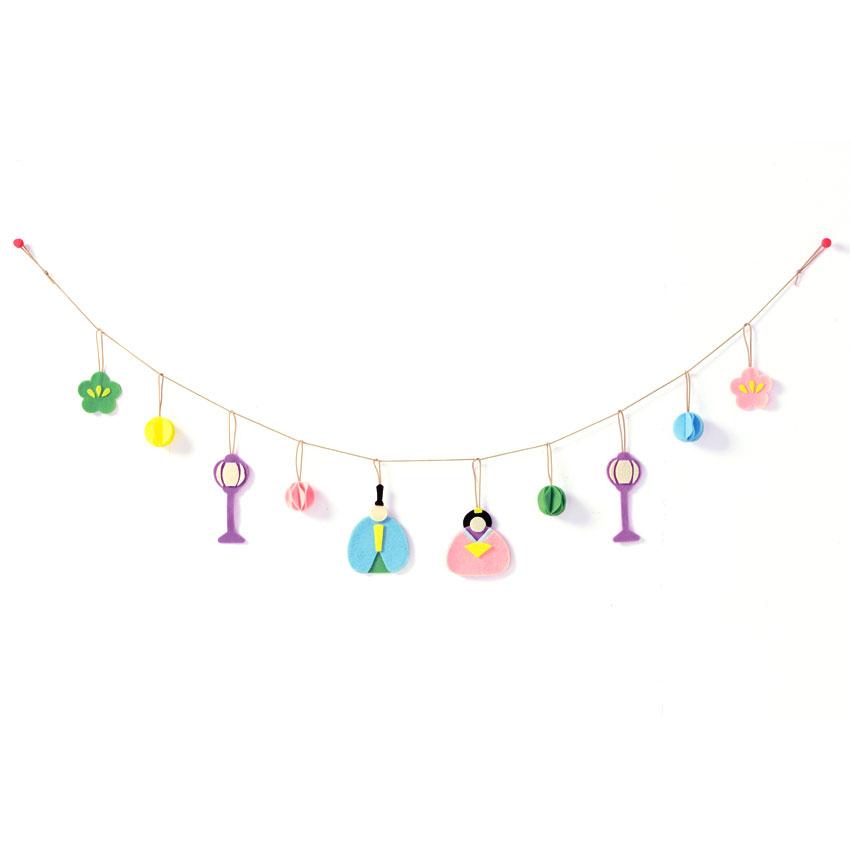 パナミ フェルトのガーランド ひな祭り HM-33 | タカギ繊維 おひなさま