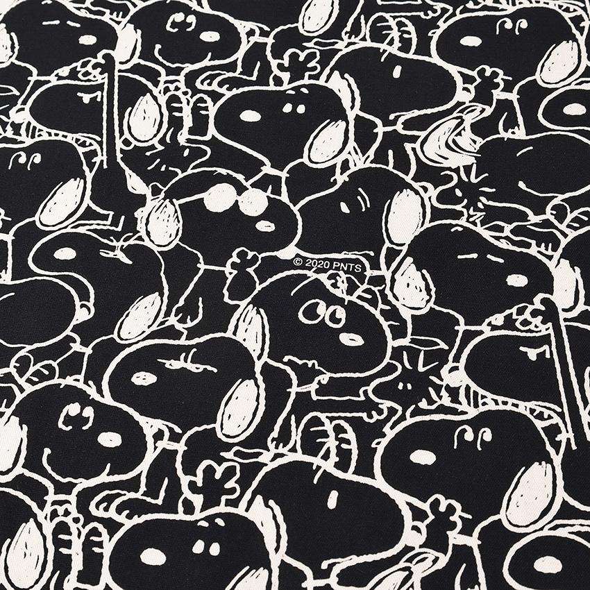 SNOOPY（スヌーピー） モノクロ オックス｜切売り 切り売り 生地 布
