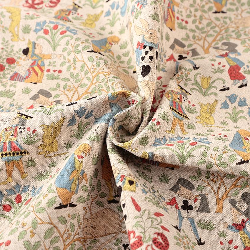 V&A Fabric Collection アリスの冒険 綿麻キャンバス 50cm単位｜切売り