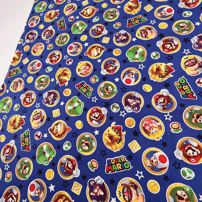 スーパーマリオ コイン柄 オックス 50cm単位｜切売り 切り売り