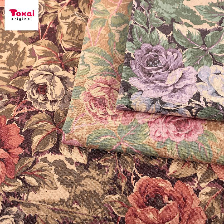 クラフトハートトーカイ YUWA rose garden 綿麻キャンバス 50cm単位