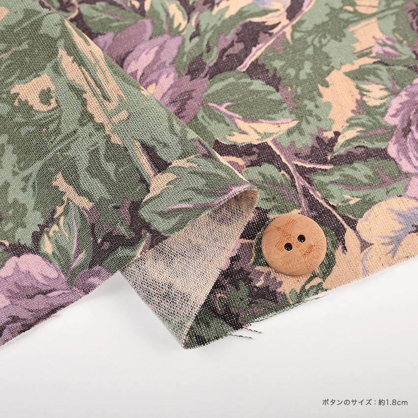 クラフトハートトーカイ YUWA rose garden 綿麻キャンバス 50cm単位