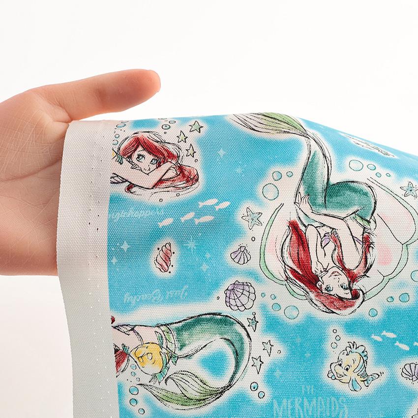 Disney（ディズニー） アリエル シェル柄 オックス 50cm単位｜切売り