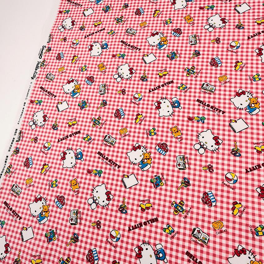 sanrio（サンリオ） ハローキティ ギンガム オックス 50cm単位｜切売り