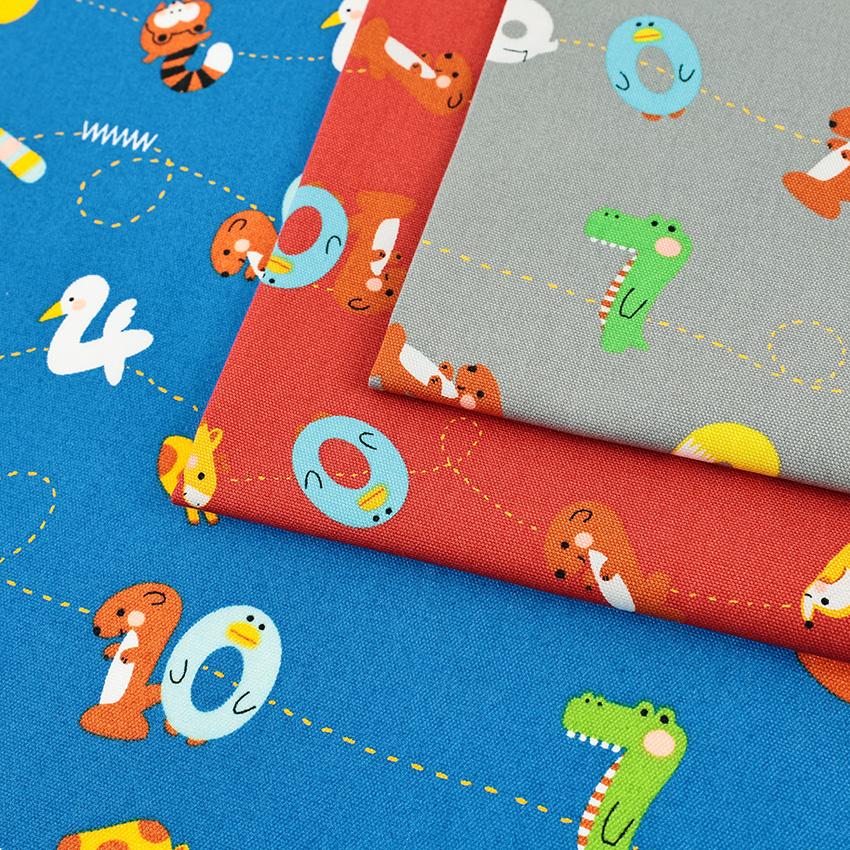 banbina アニマルナンバーズ オックス 50cm単位｜切売り 切り売り 生地