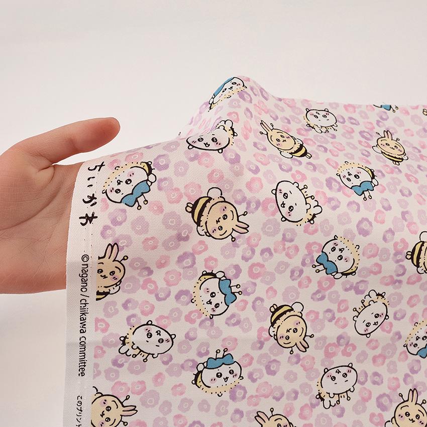 ちいかわ ミニフラワー柄 オックス 50cm単位 | 切売り 切り売り 生地