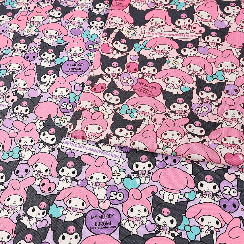 (新品)マイメロディ(クロミちゃん) 生地 サンリオ マイメロディ＆クロミ／ポチャッコ オックス生地 1m
