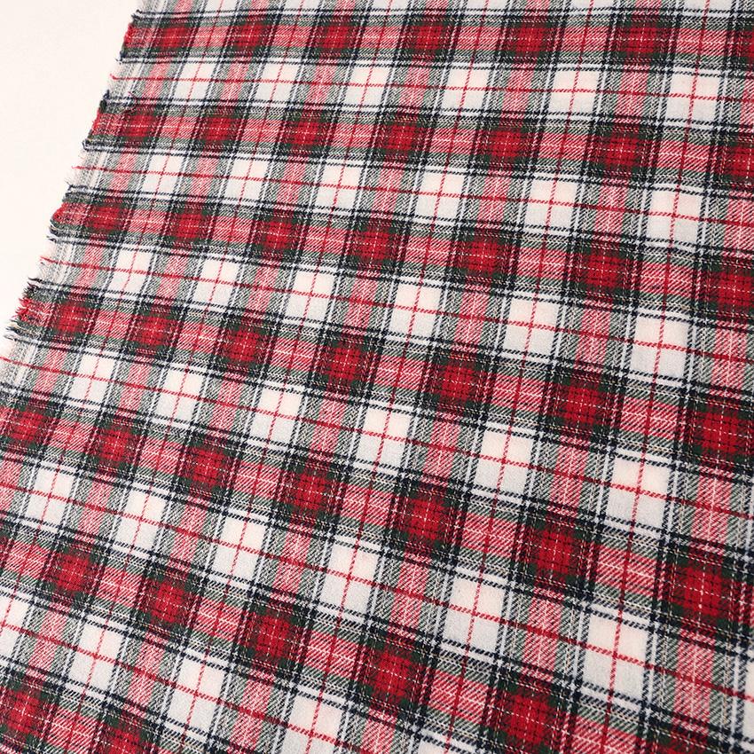 クラフトハートトーカイ 先染め起毛チェック Aレッド 50cm単位 | 切
