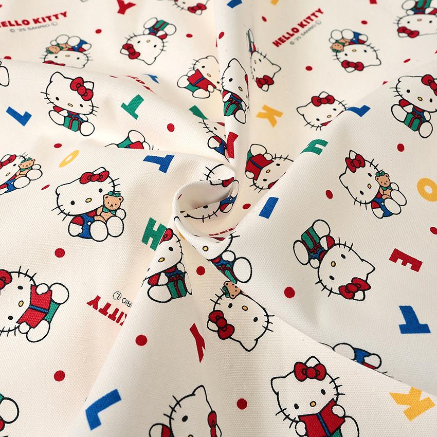サンリオ ハローキティ アルファベット オックス 50cm単位 | 切売り 切り売り 生地 布 布地 キャラクター | クラフトハートトーカイ | 02