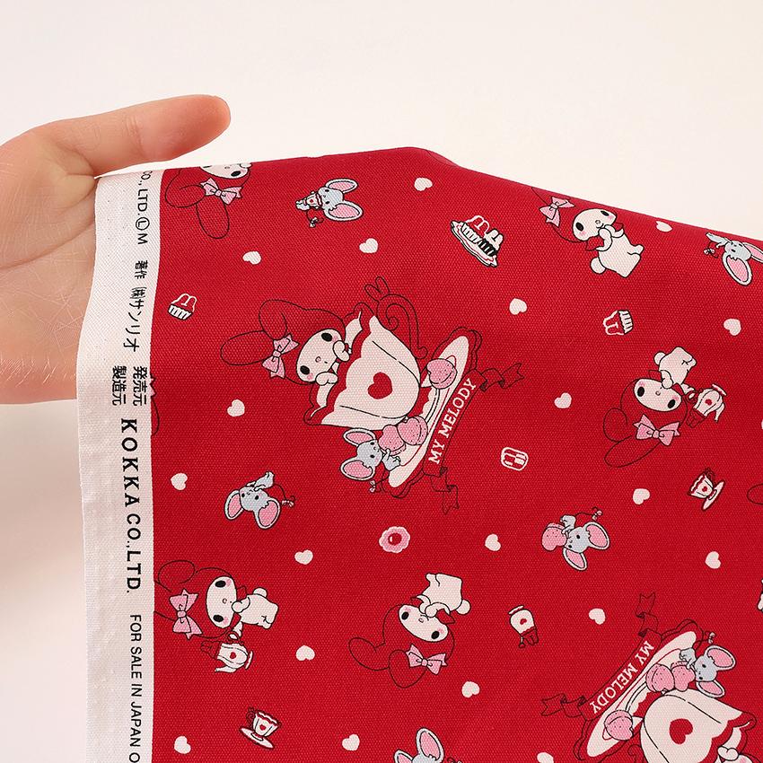 sanrio（サンリオ） マイメロディ ティー柄 オックス 50cm単位 | 切
