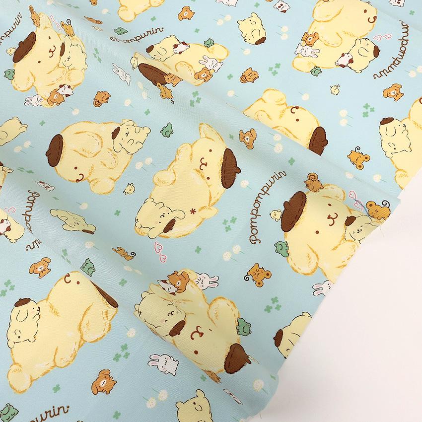 サンリオ　ポムポムプリン　生地　はぎれ sanrio（サンリオ） 生地 布 ポムポムプリン 30周年柄 オックス 50cm