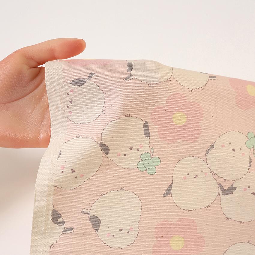 Pastel bonbon シマエナガ オックス 50cm単位 | 切売り 切り売り 生地