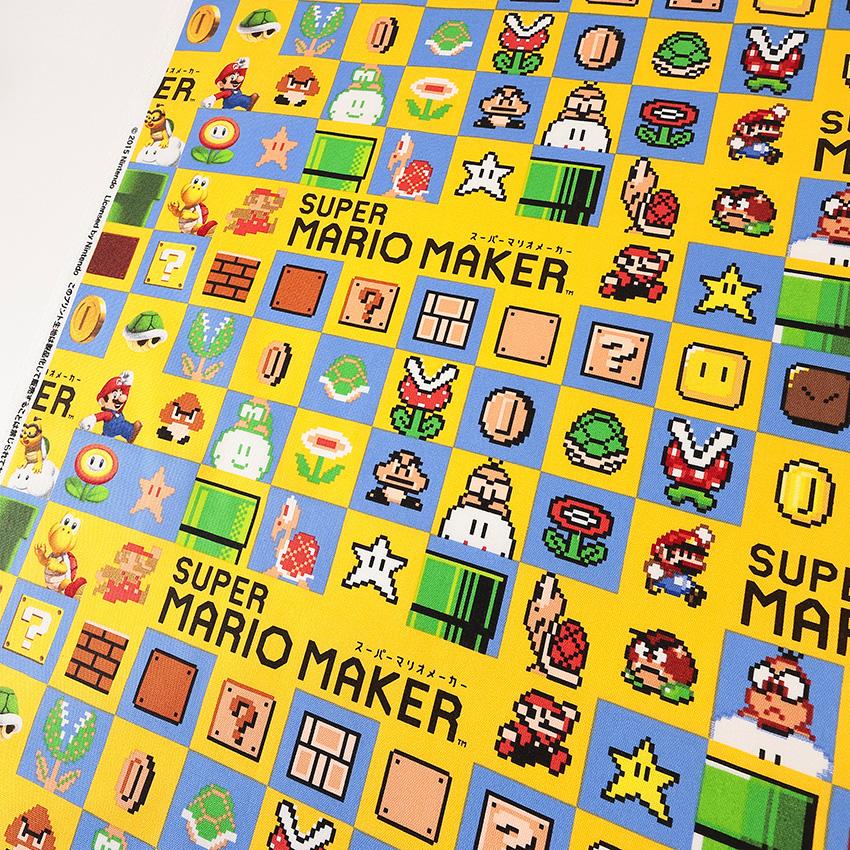 スーパーマリオメーカー ドット絵柄 オックス 50cm単位 | 切売り
