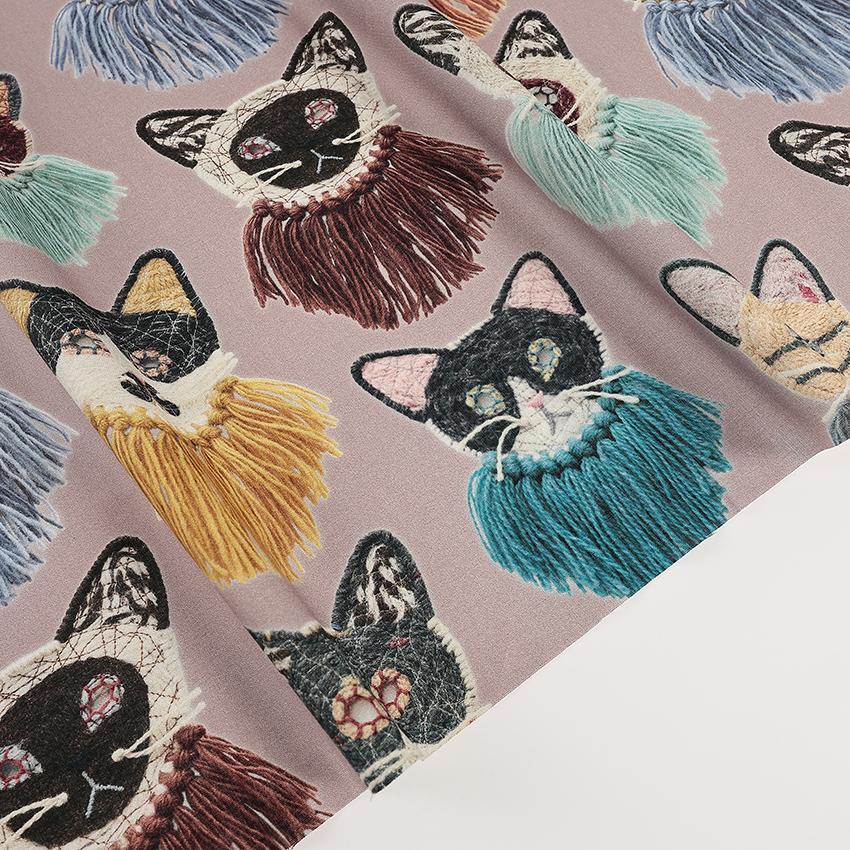 生地 布 KARI ISHIKAWA we are cats シーチング 50cm単位 | 切売り