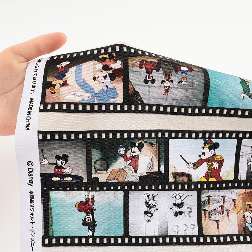 Disney（ディズニー） 生地 布 ミッキー&フレンズ フィルム柄