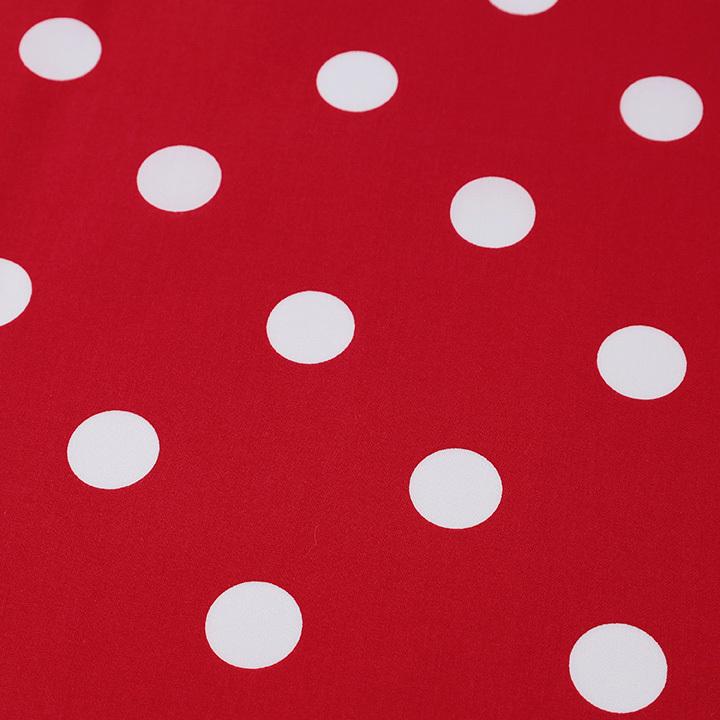 クラフトハートトーカイ 水玉ブロード レッド（50cm単位）｜切売り