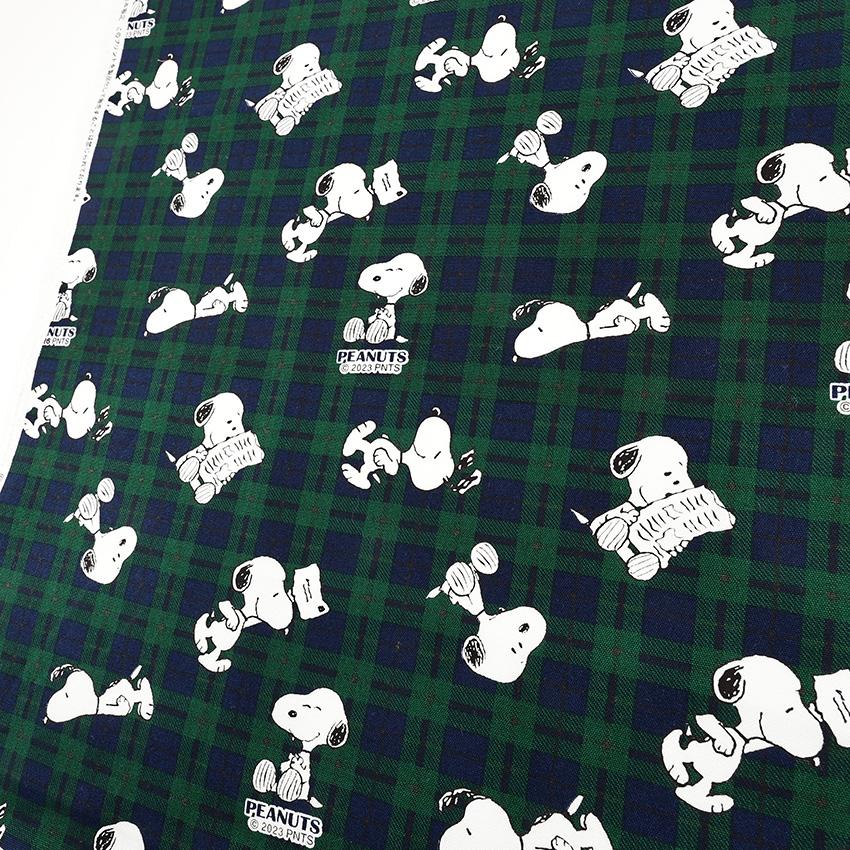 SNOOPY（スヌーピー） ピーナッツ チェック オックス 50cm単位｜切売り