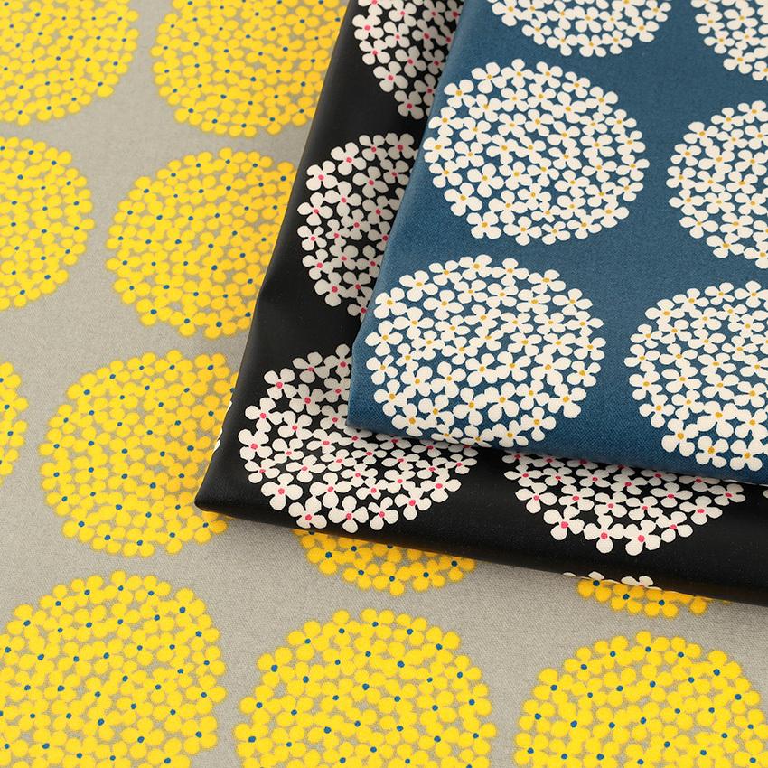 う早この布 あじさい柄 キャンバスラミネート 50cm単位 切売り 切り売り 生地 布 布地 北欧調 北欧柄 花 花柄 フラワー あじさい 紫陽花 手芸材料の通販シュゲールyahoo 店 通販 Yahoo ショッピング